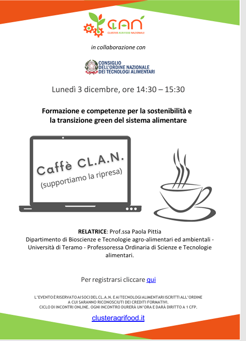 Formazione e competenze per la sostenibilità e la transizione green del sistema alimentare
